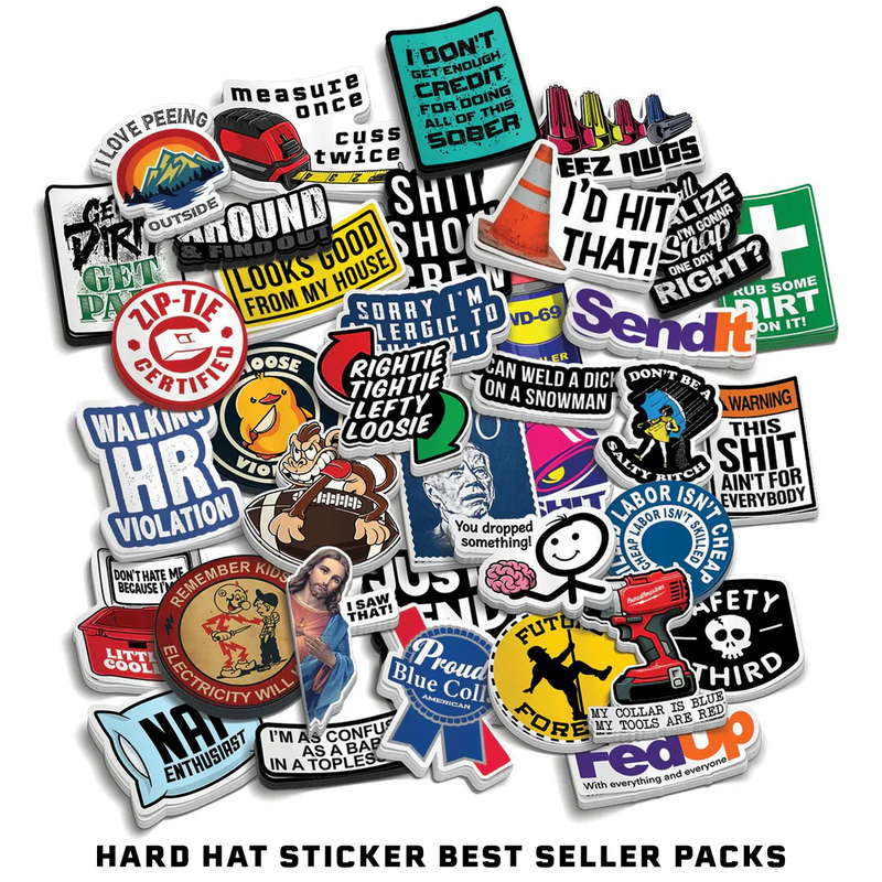 Hard Hat Sticker Best Sellers 24 Pack