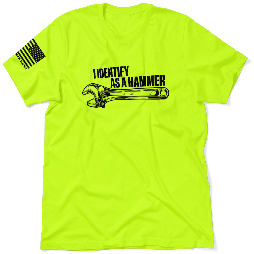 Identify As A Hammer - Safety Yellow T-Shirt