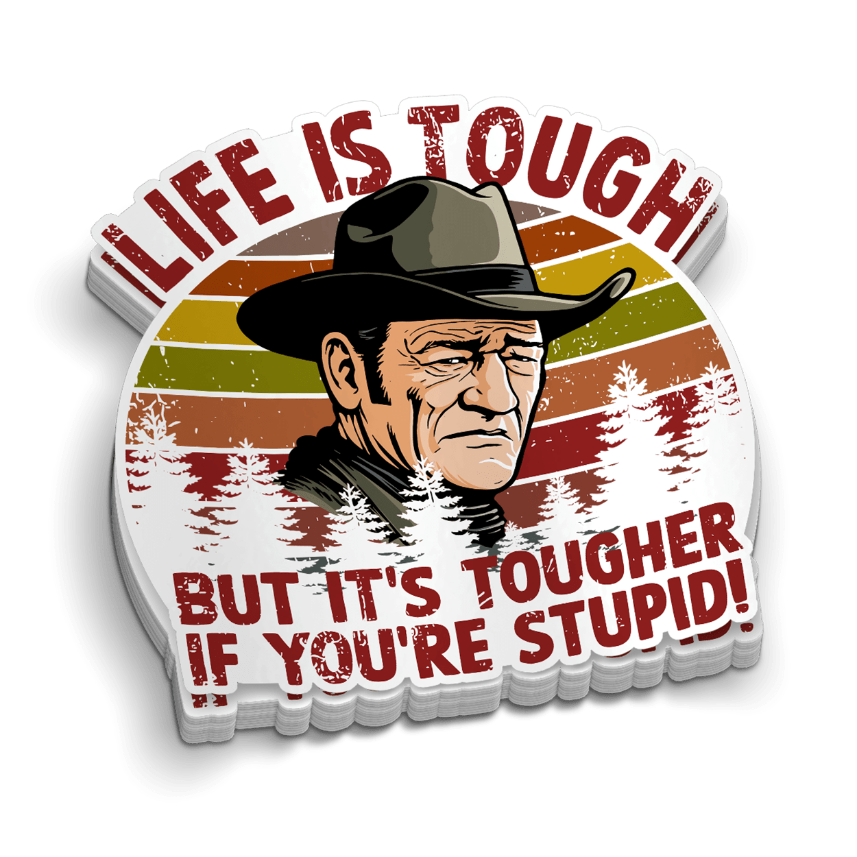 Life Is Tough Hard Hat Decal – Armed American Supply