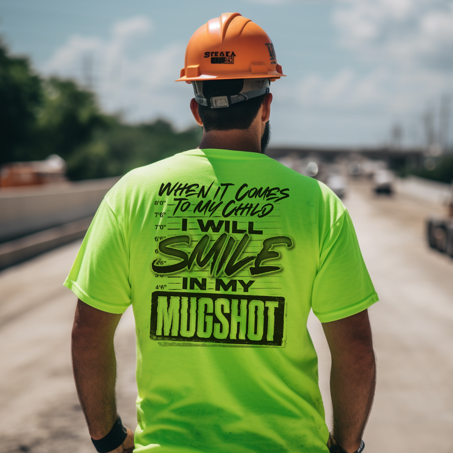 Mugshot - Safety Yellow Pocket T-Shirt