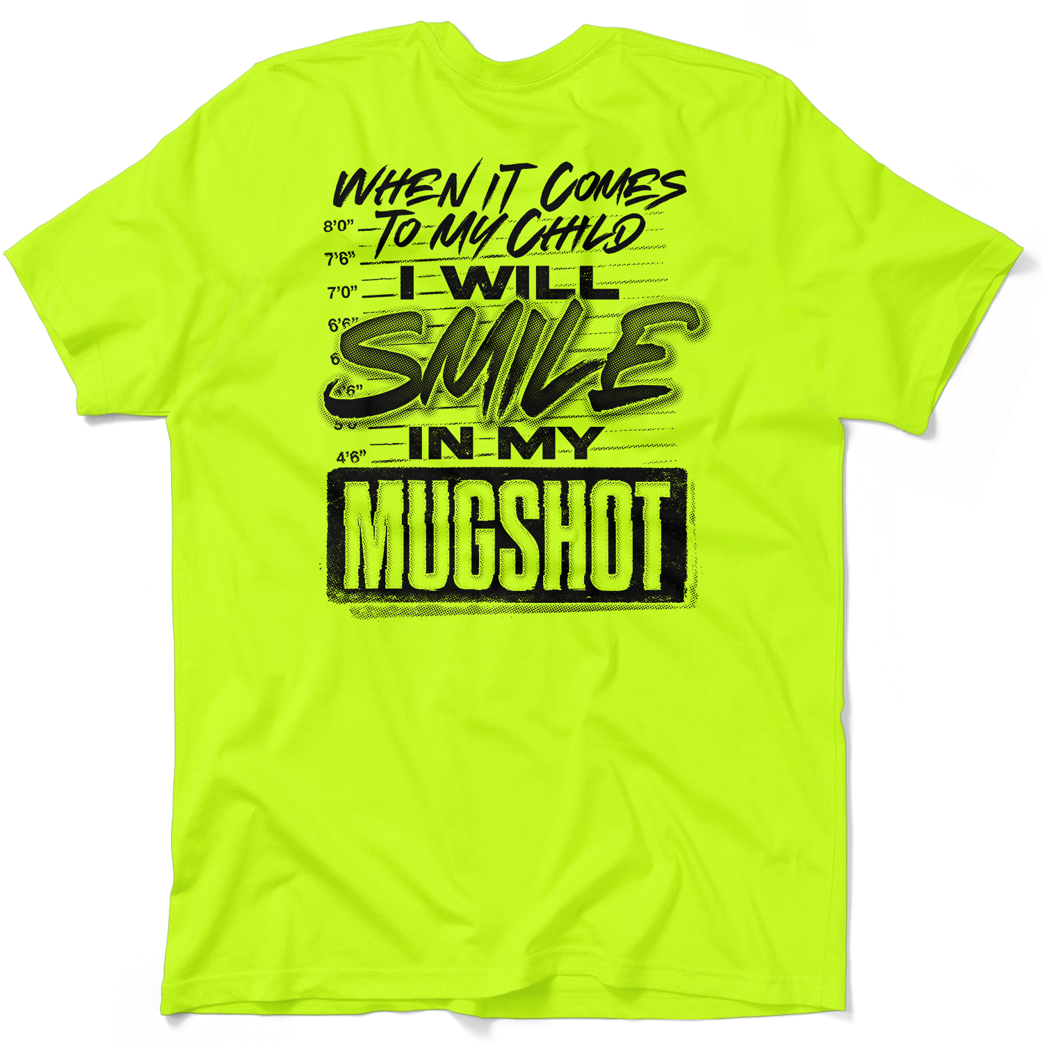 Mugshot - Safety Yellow Pocket T-Shirt