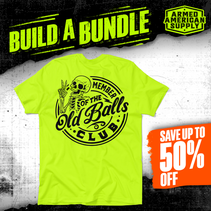 Old Balls Club - Safety Yellow Hi-Vis Pocket T-Shirt