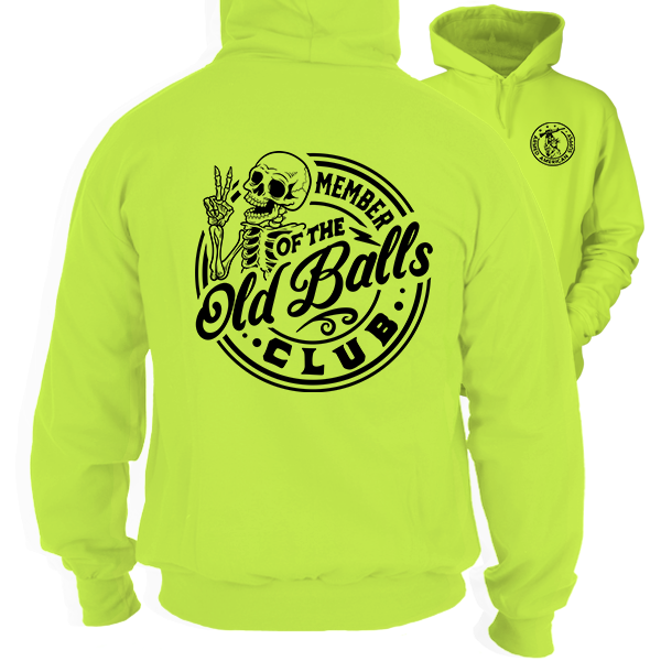 Old Balls Club - Safety Yellow Hi-Vis Hoodie