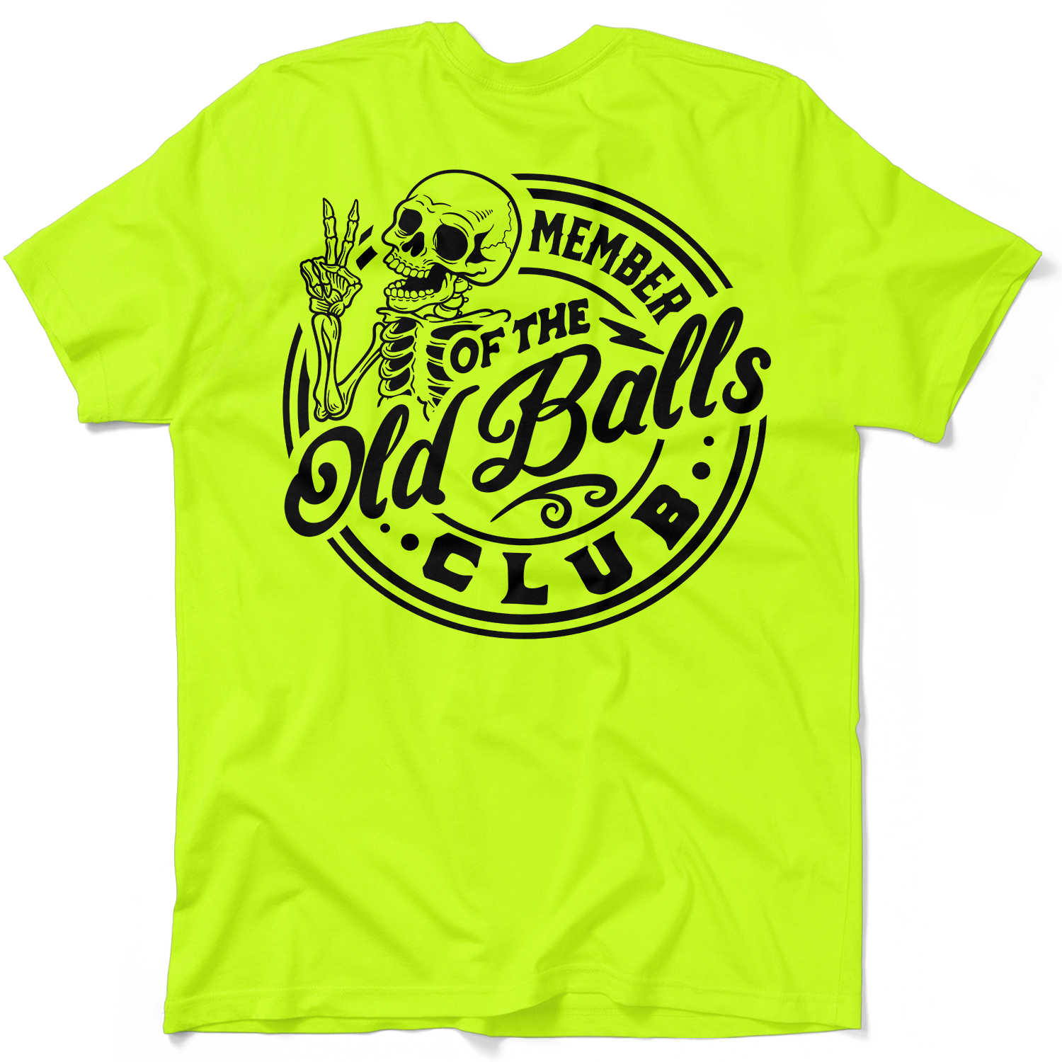 Old Balls Club - Safety Yellow Hi-Vis T-Shirt