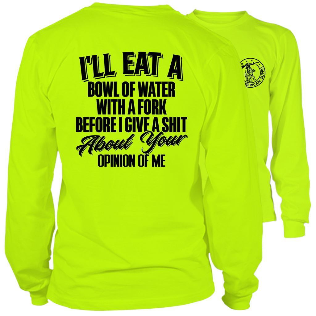 Opinion Of Me - Long Sleeve Safety Yellow Hi-Vis