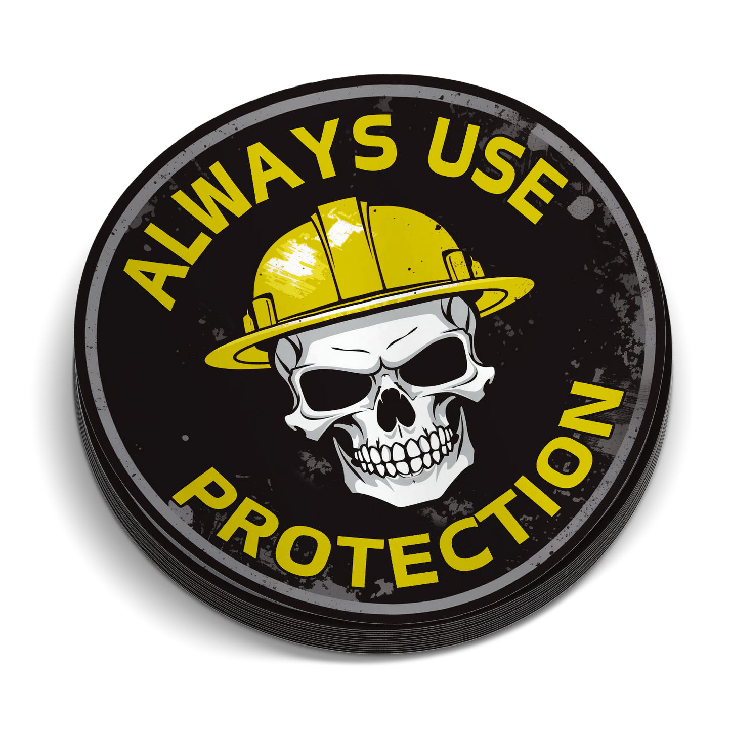 Use Protection Hard Hat Sticker