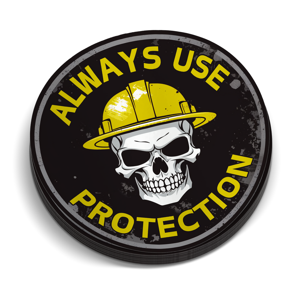 Use Protection Hard Hat Sticker