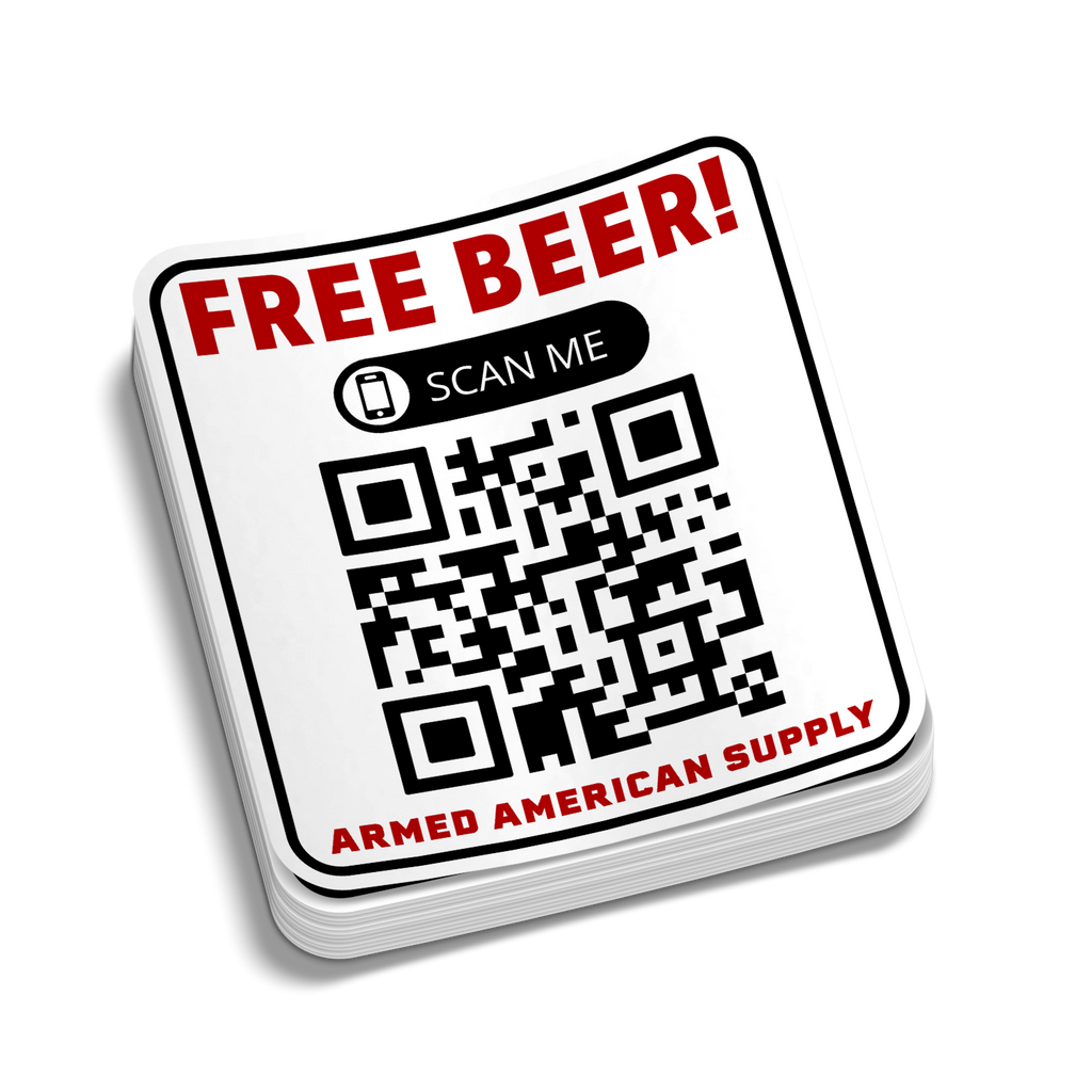 Free Beer - Funny QR Code Sticker