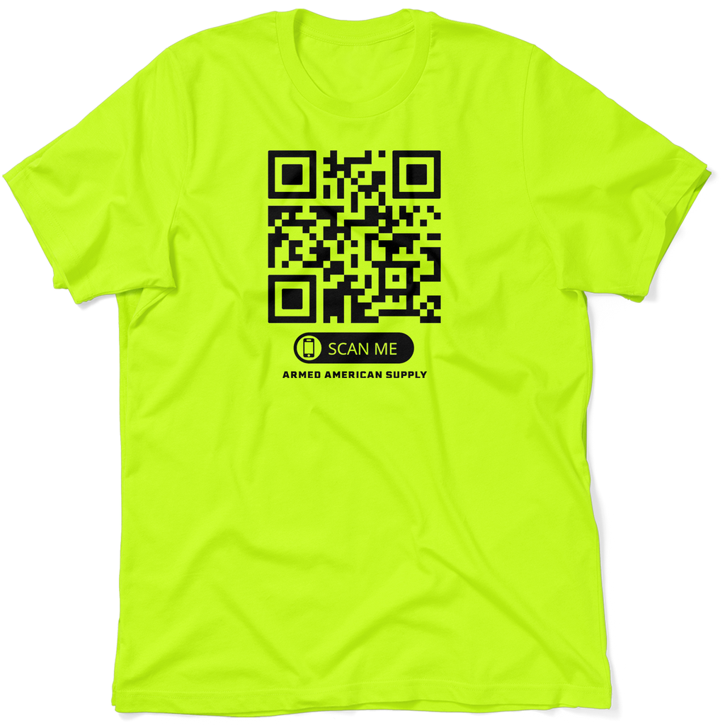 Funny QR Code - Safety Yellow T-Shirt