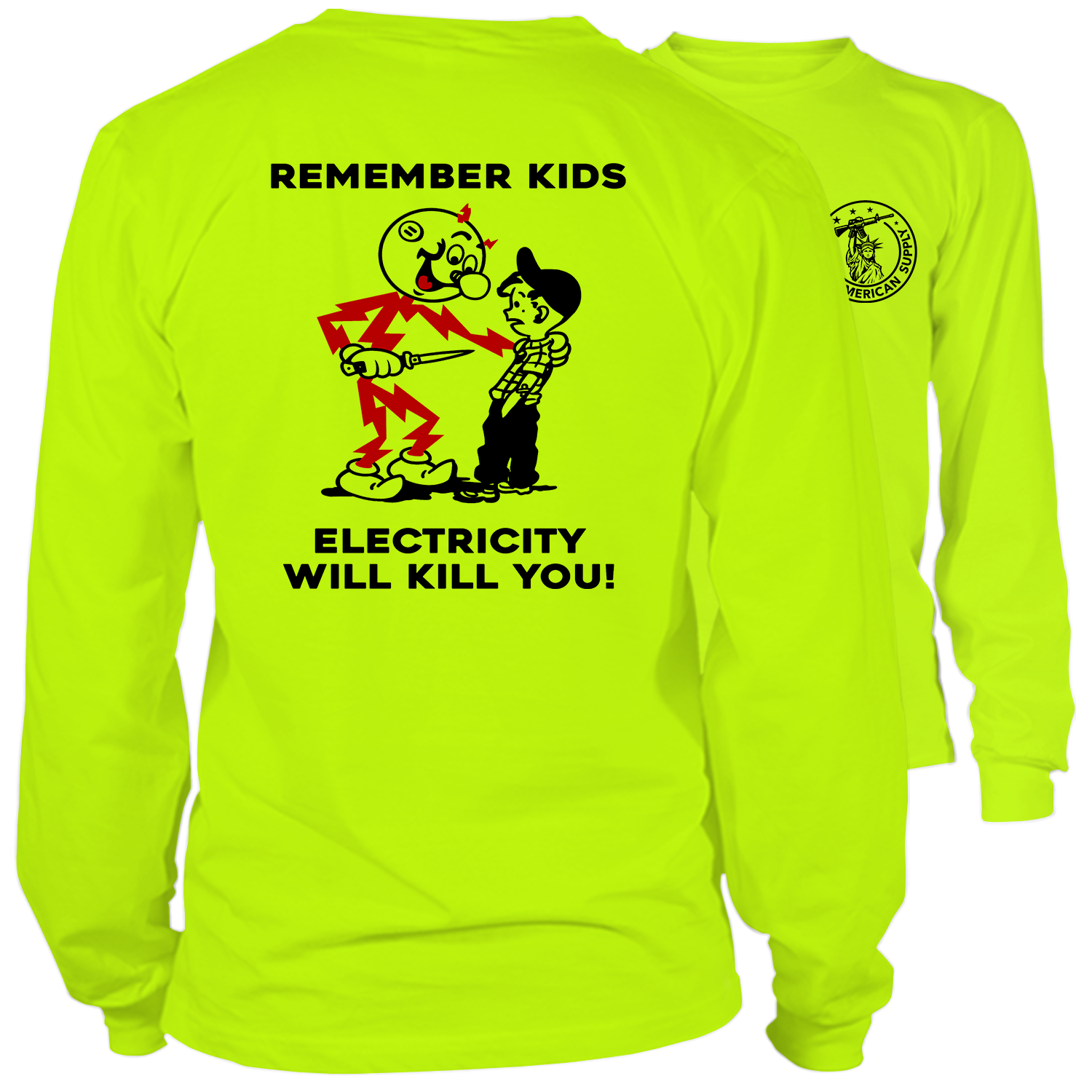 Remember Kids - Long Sleeve Hi-Vis T-Shirt