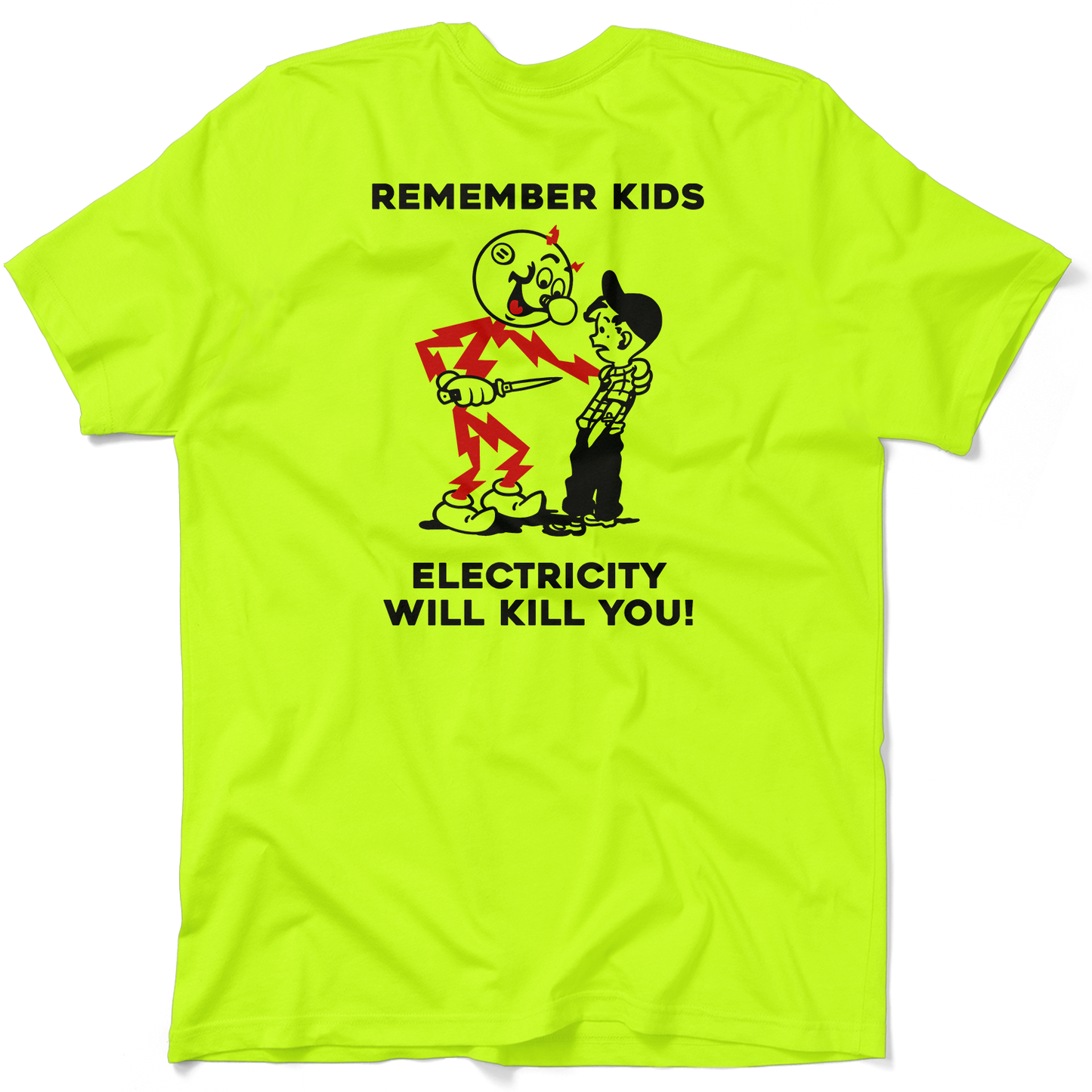 Remember Kids - Safety Yellow Pocket T-Shirt