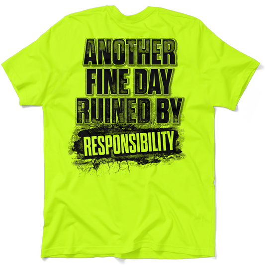 Responsibility - Safety Yellow Pocket T-Shirt