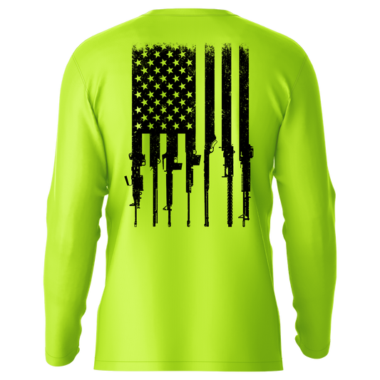 Rifle Flag - Hi-Visibility UPF 50 Long Sleeve Sun Shirt