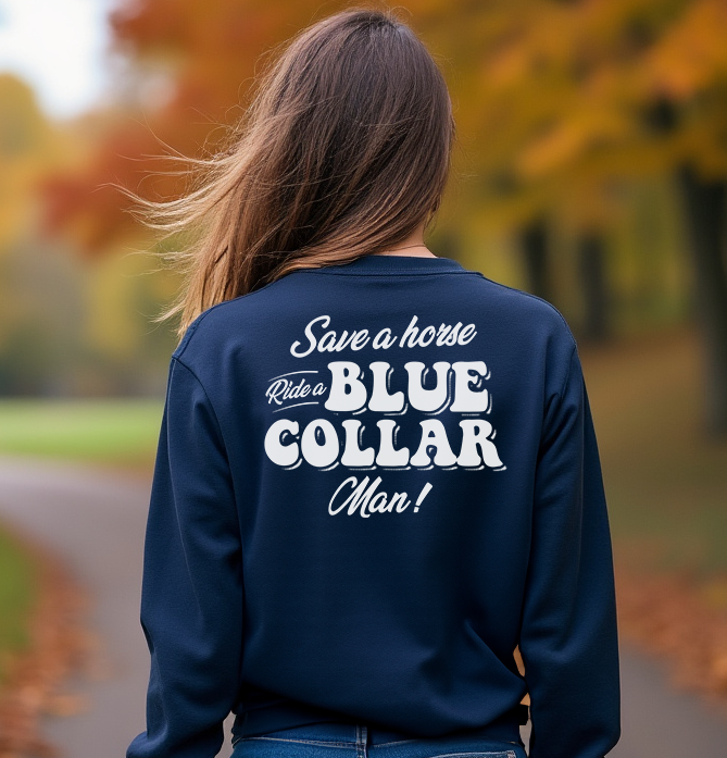 Save A Horse - Crew Sweatshirt - Navy