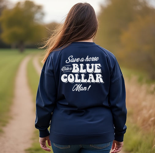 Save A Horse - Crew Sweatshirt - Navy