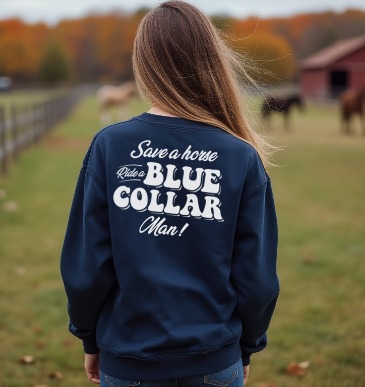 Save A Horse - Crew Sweatshirt - Navy