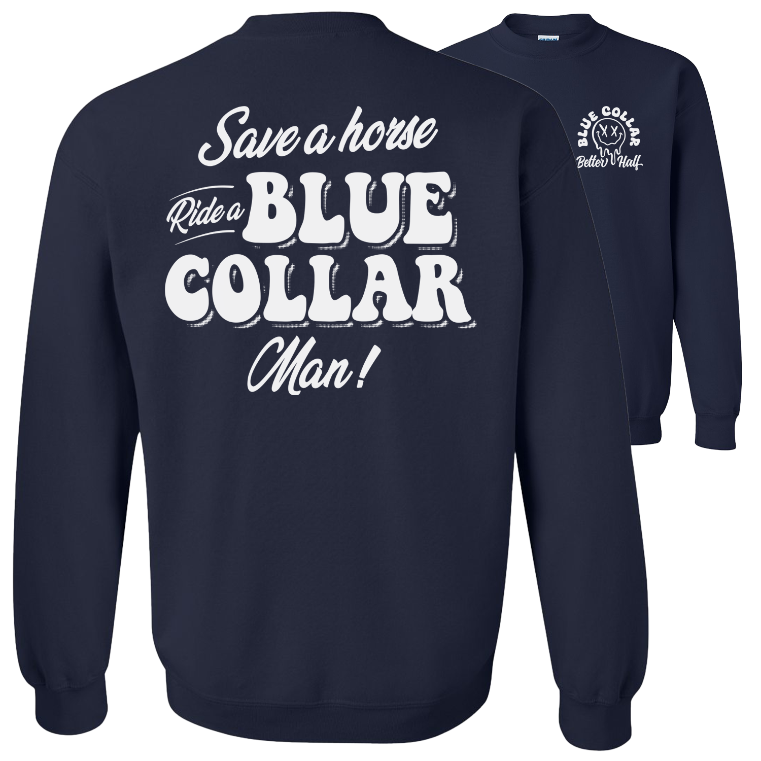 Save A Horse - Crew Sweatshirt - Navy