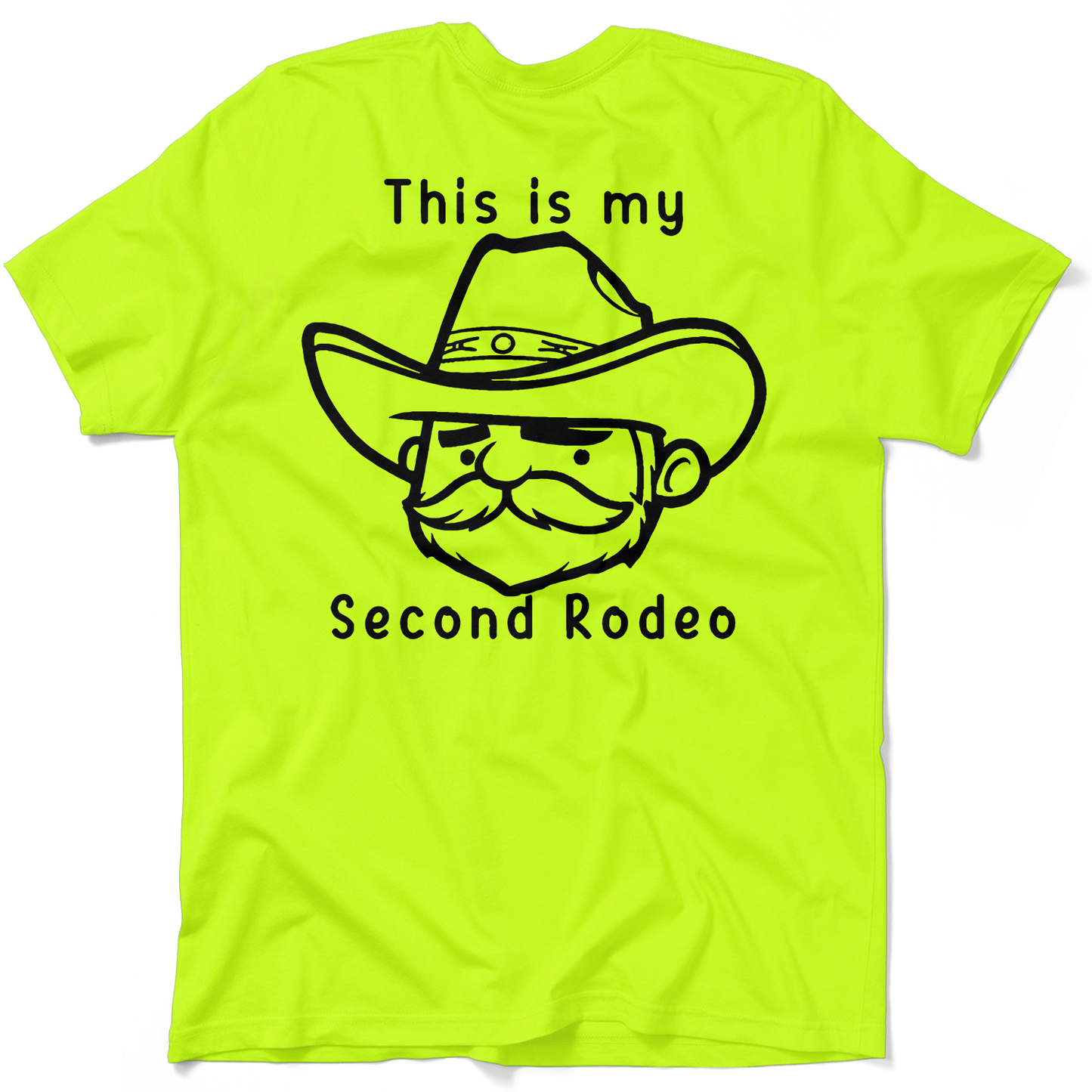 My Second Rodeo - Safety Yellow Pocket T-Shirt