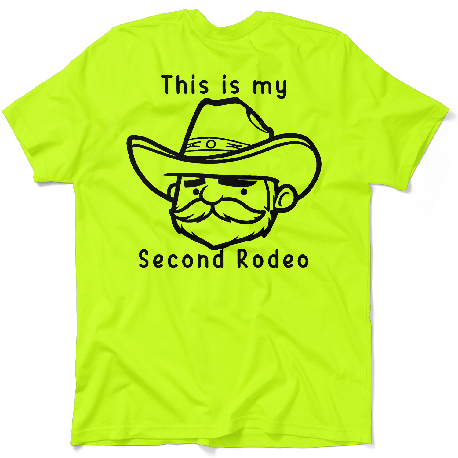 My Second Rodeo - Safety Yellow Pocket T-Shirt