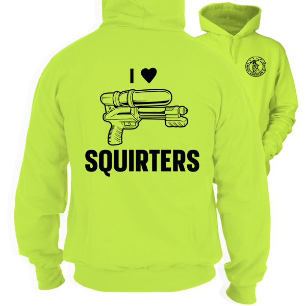 I Love Squirters - Safety Yellow Hi-Vis Hoodie