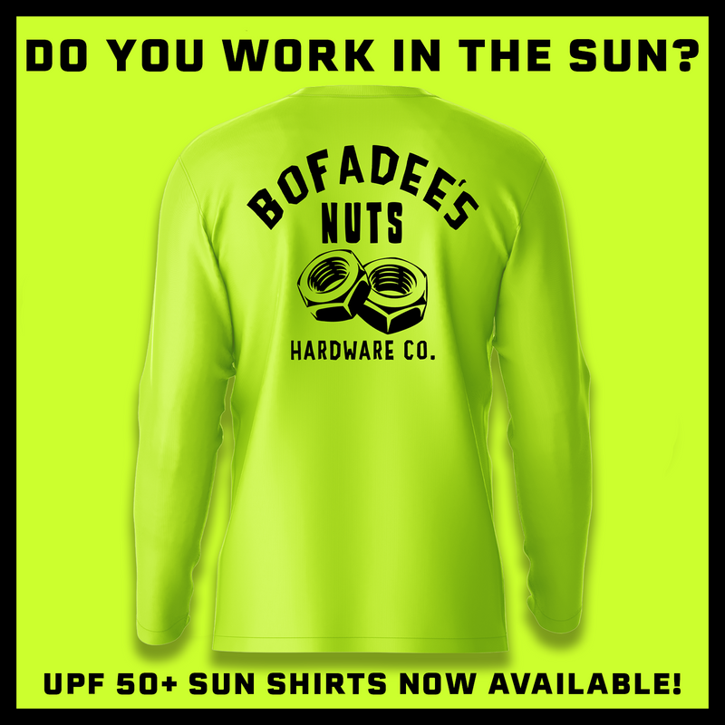Bofadee's Nuts - Hi-Visibility UPF 50 Long Sleeve Sun Shirt