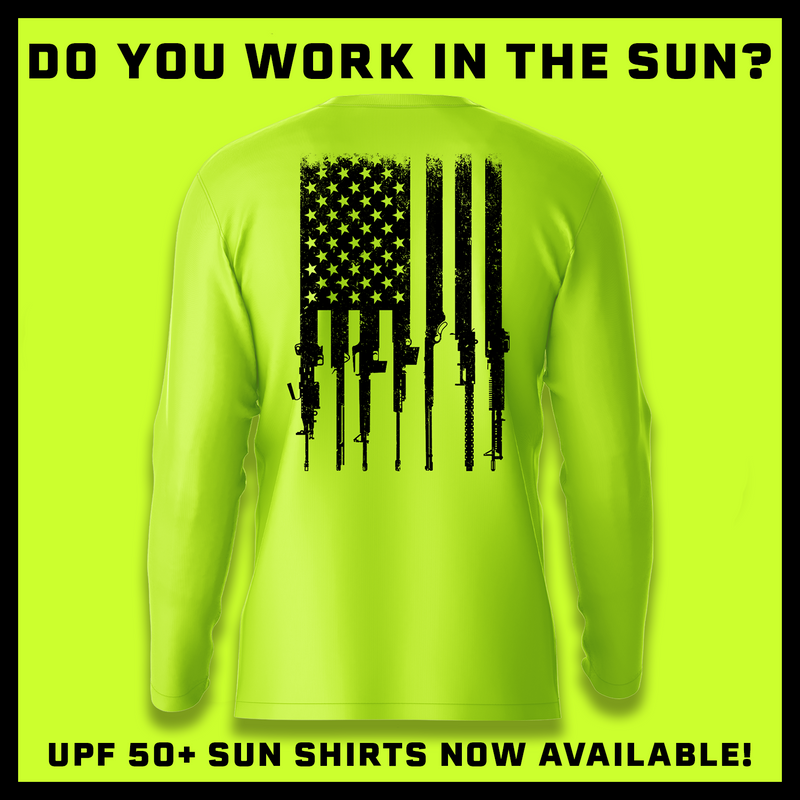 Rifle Flag - Hi-Visibility UPF 50 Long Sleeve Sun Shirt