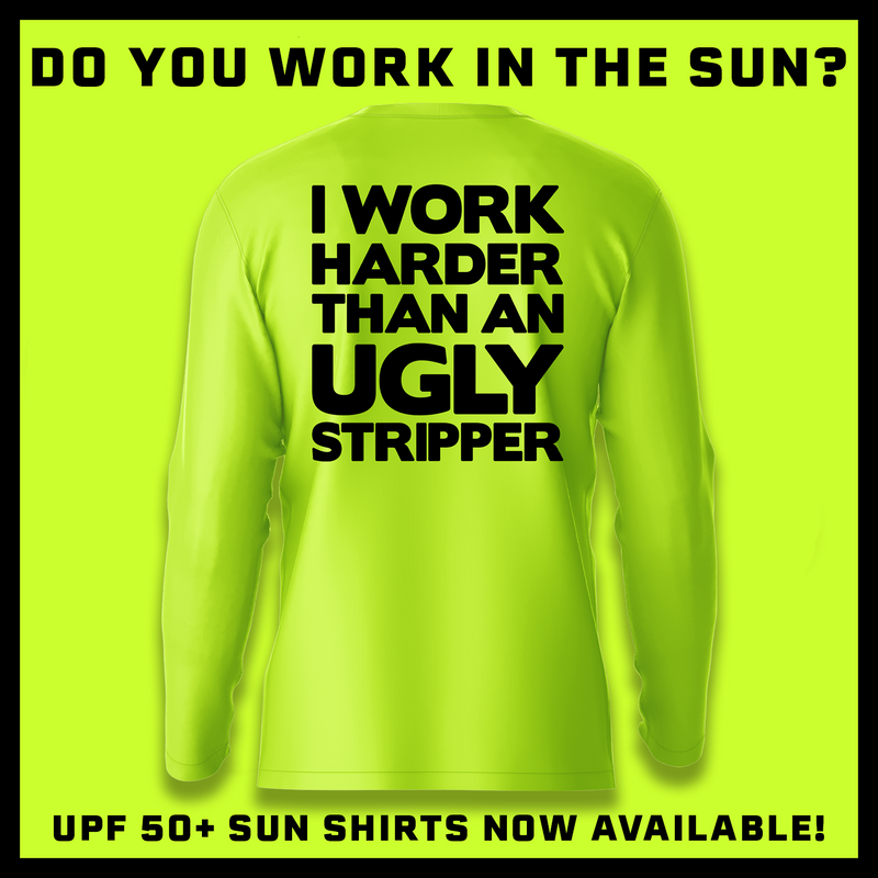 Work Harder - Hi-Visibility UPF 50 Long Sleeve Sun Shirt