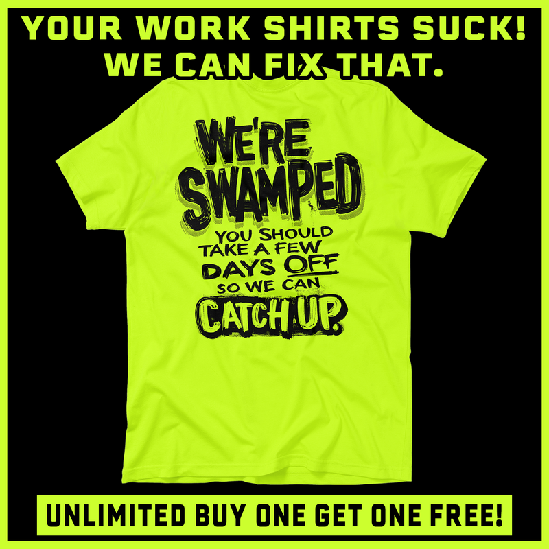 Swamped - Safety Yellow T-Shirt
