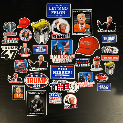 Trump 33 Piece Sticker Pack