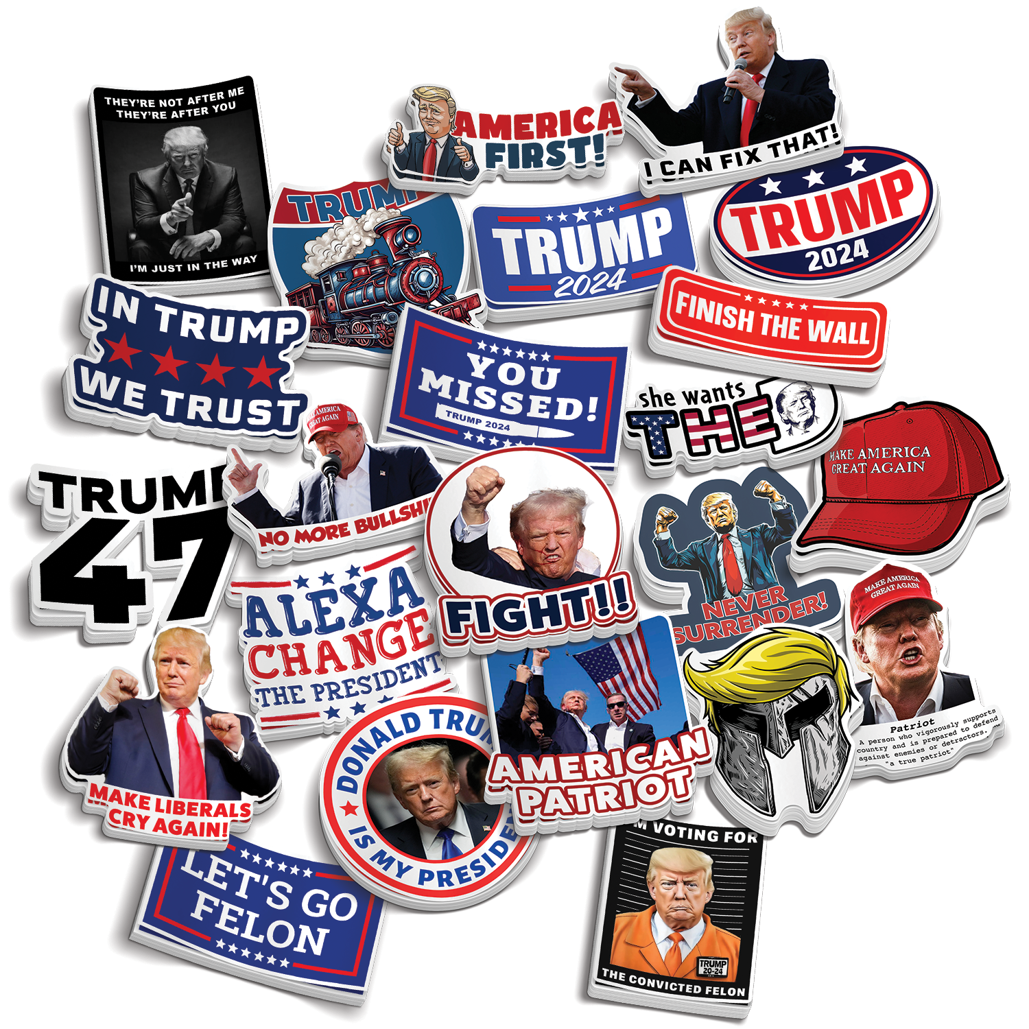 Trump 33 Piece Sticker Pack