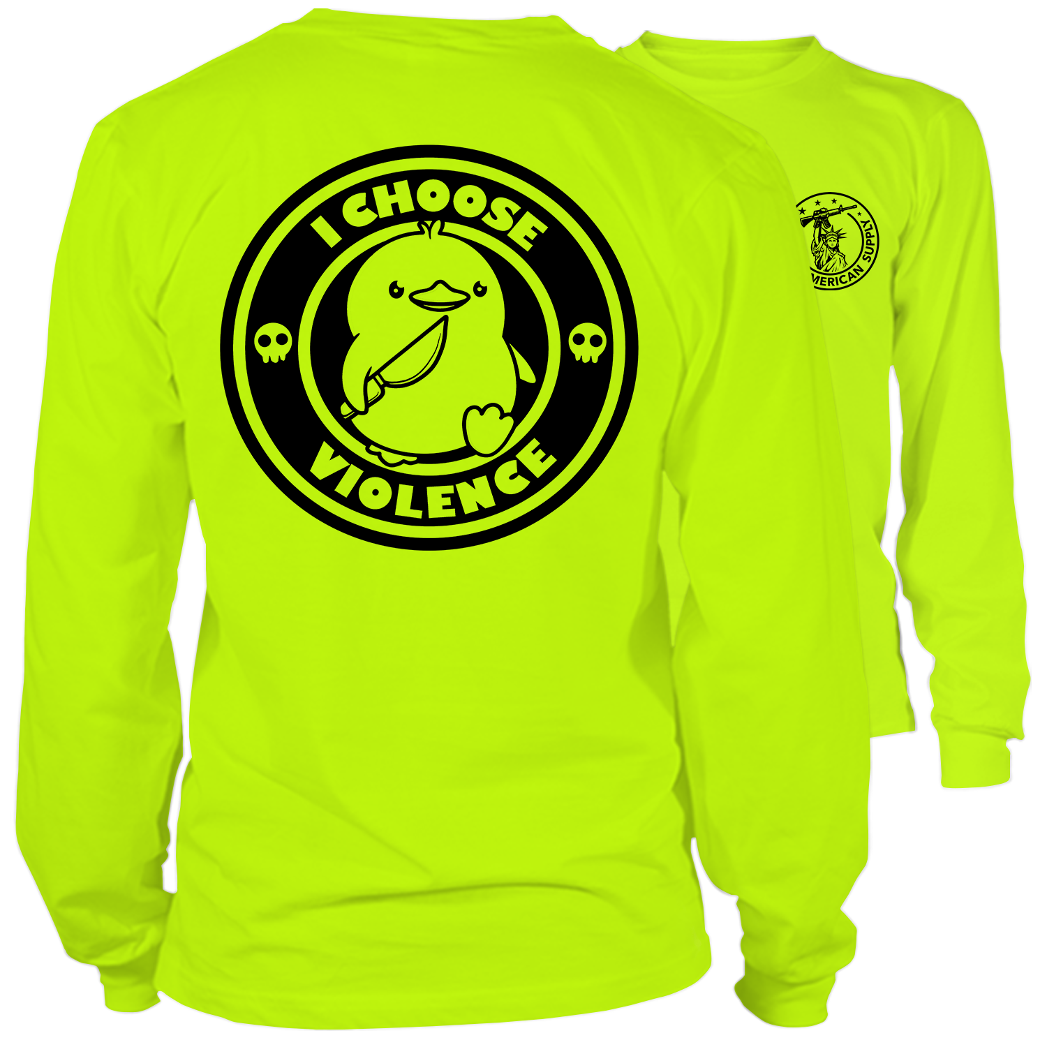 Violence - Long Sleeve Hi-Vis T-Shirt