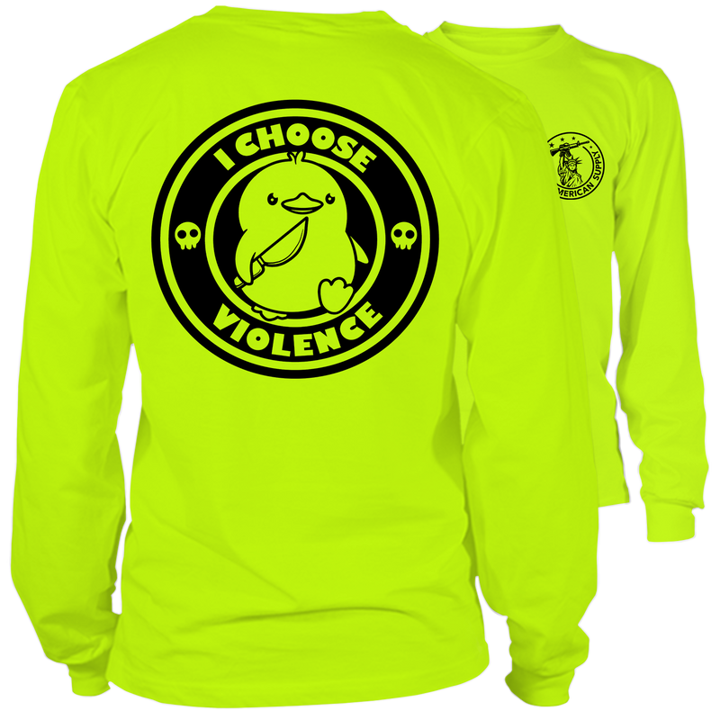 Violence - Long Sleeve Hi-Vis T-Shirt