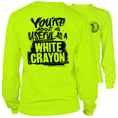 White Crayon - Long Sleeve Hi-Vis T-Shirt