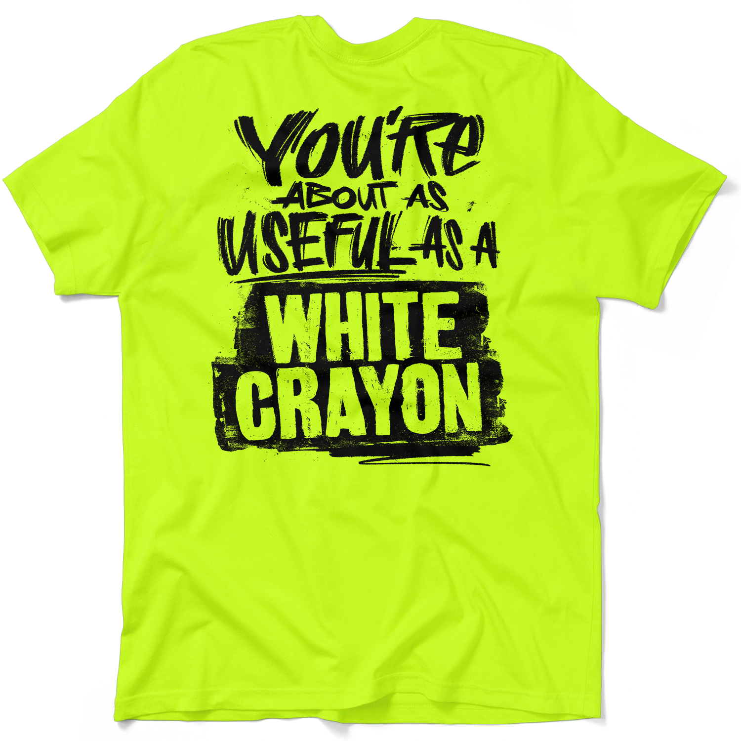 White Crayon - Safety Yellow Pocket T-Shirt