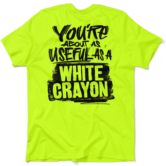 White Crayon - Safety Yellow Pocket T-Shirt