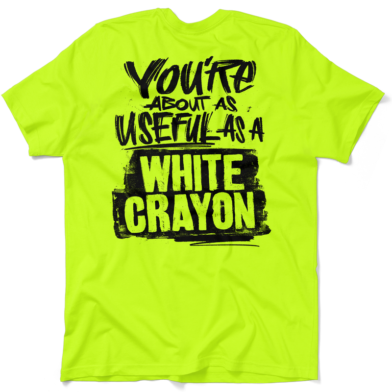 White Crayon - Safety Yellow T-Shirt