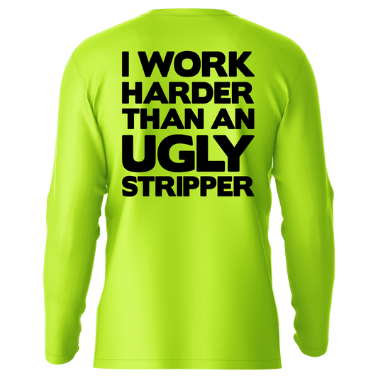 Work Harder - Hi-Visibility UPF 50 Long Sleeve Sun Shirt