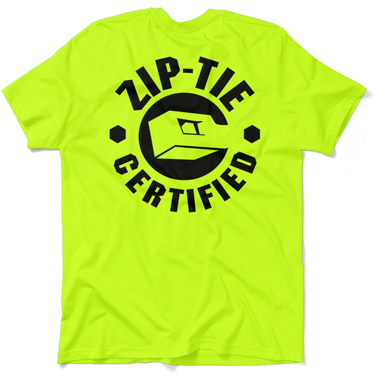 Zip Tie - Safety Yellow Pocket T-Shirt