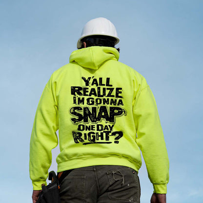 Snap - Safety Yellow Hi Vis Hoodie