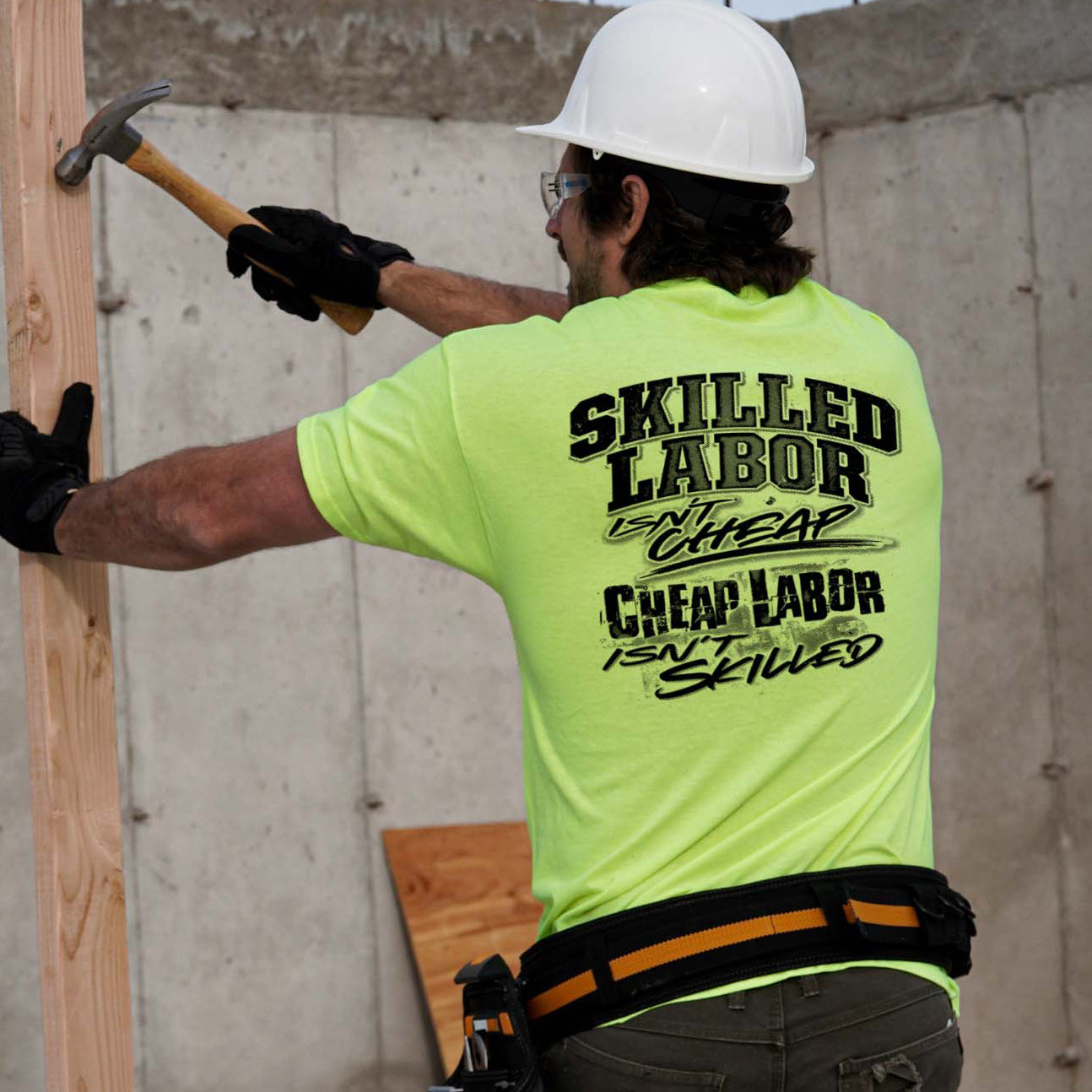 Skilled Labor - Safety Yellow T-Shirt