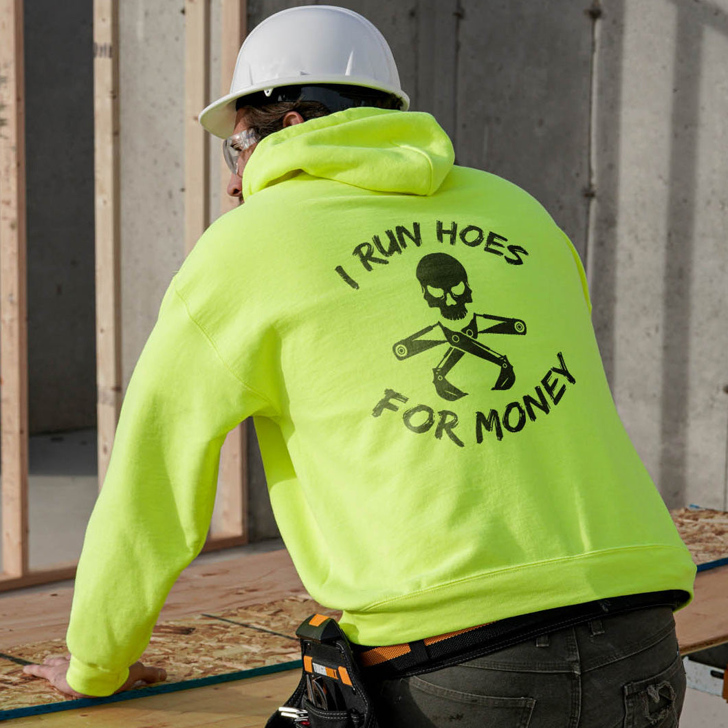 Run Hoes - Safety Yellow Hi Vis Hoodie