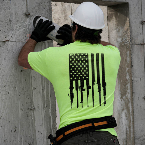 Rifle Flag - Safety Yellow T-Shirt