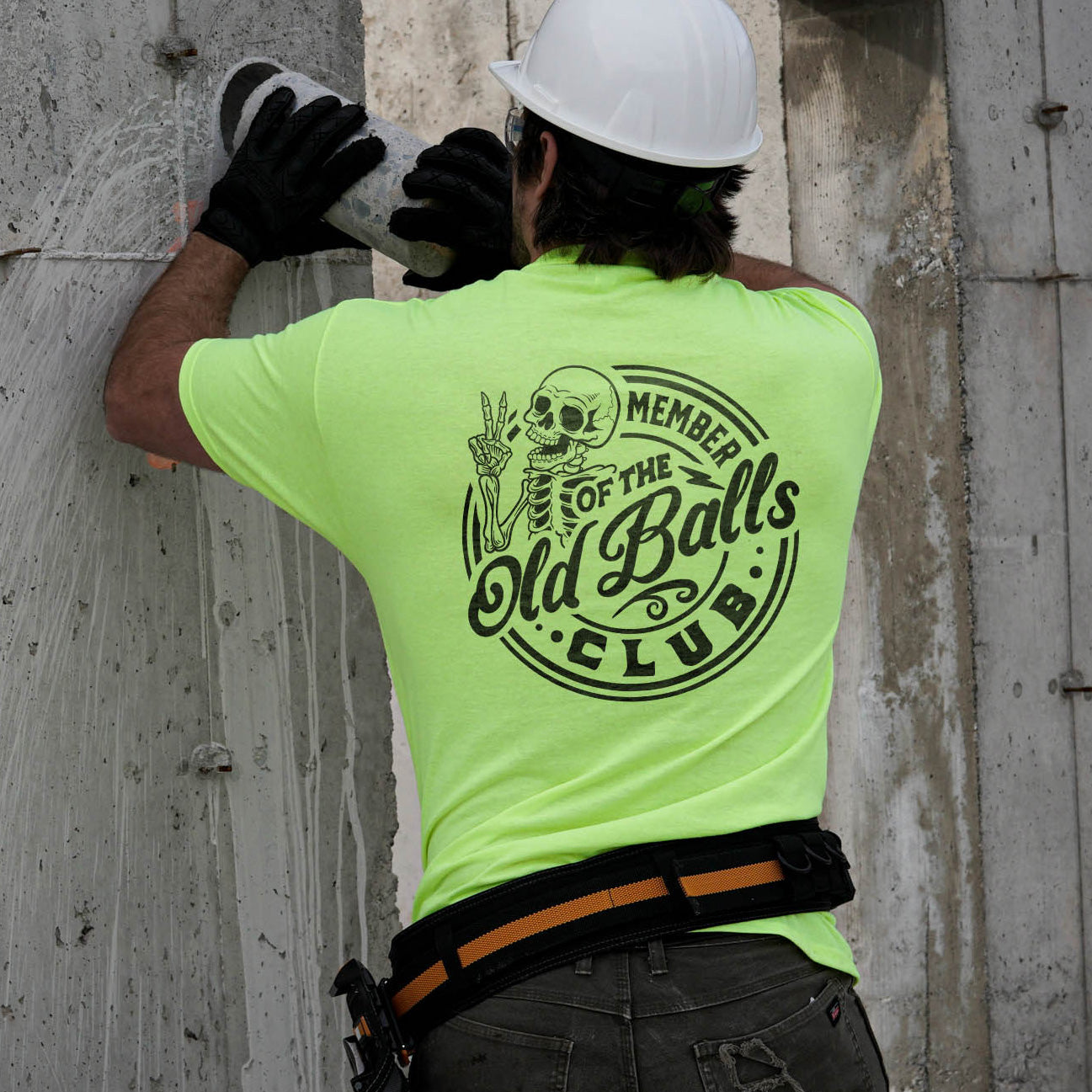 Old Balls Club - Safety Yellow Hi-Vis T-Shirt