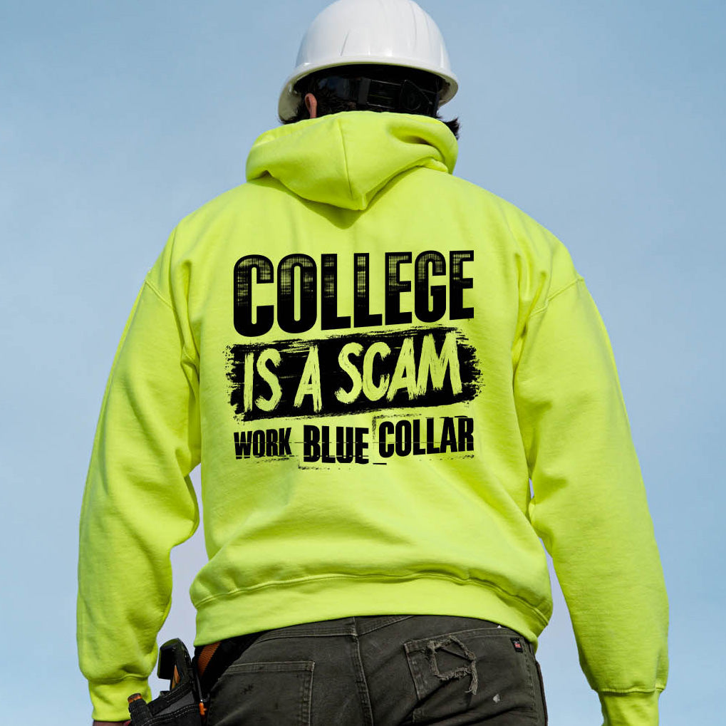 College - Safety Yellow Hi-Vis Hoodie