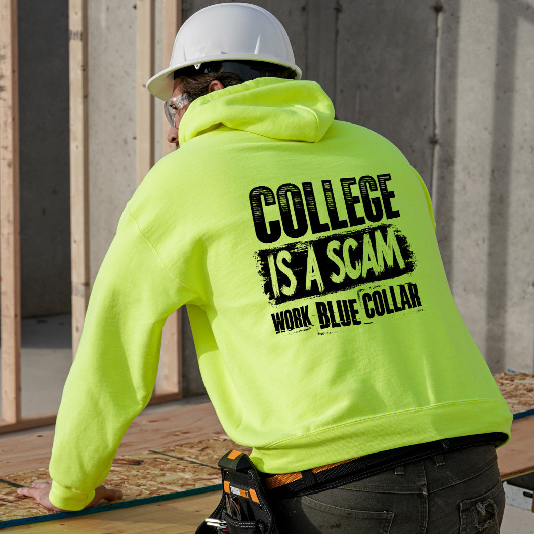 College - Safety Yellow Hi-Vis Hoodie