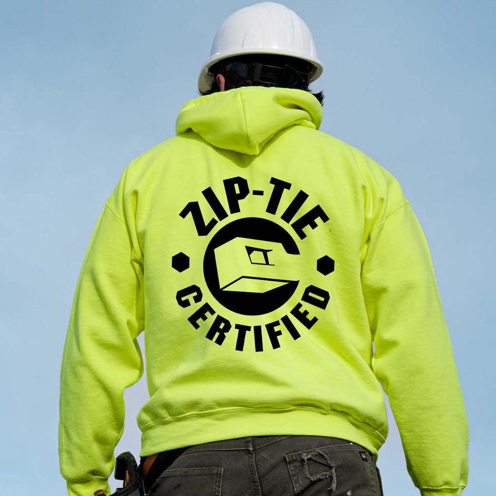 Zip Tie - Safety Yellow Hi-Vis Hoodie