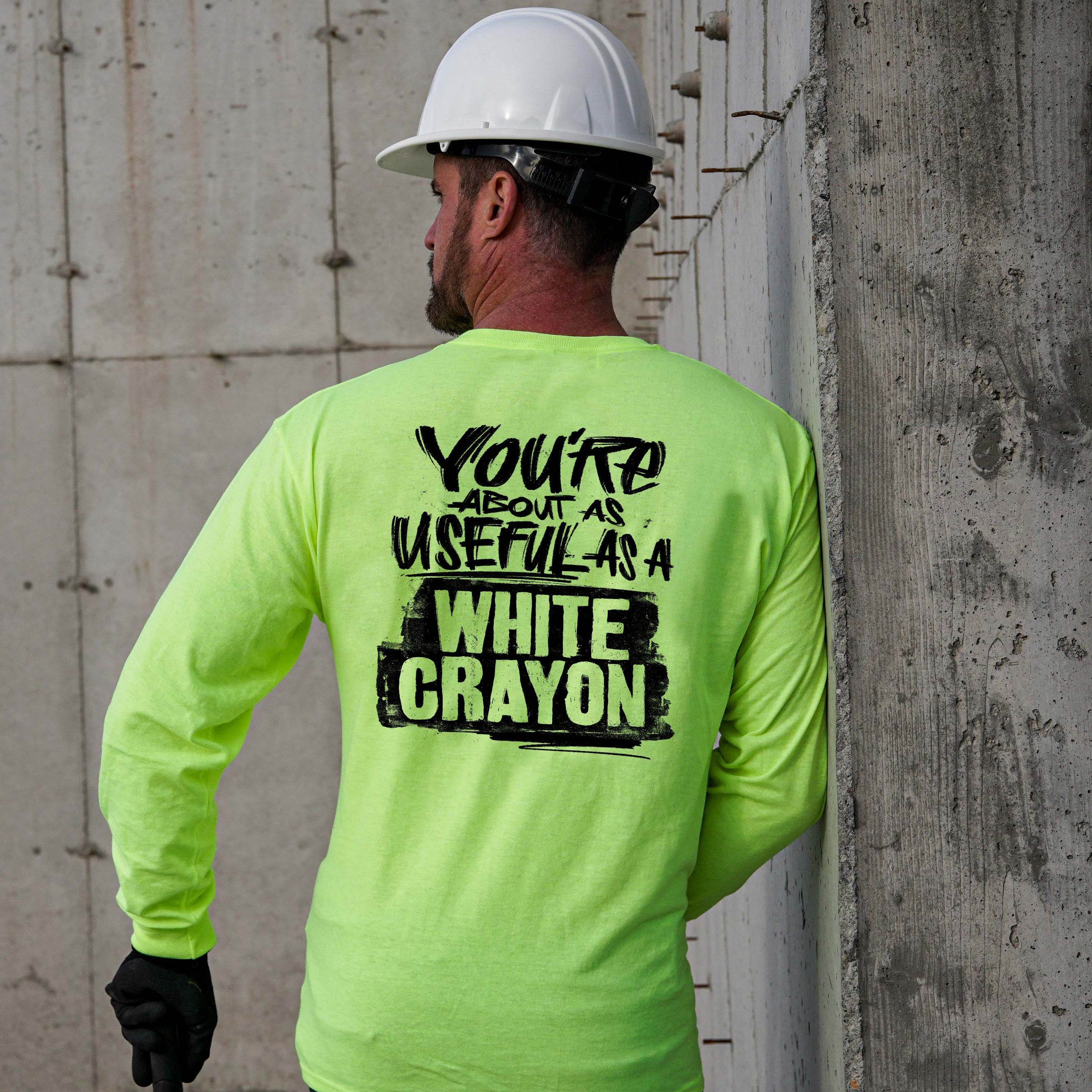 White Crayon - Long Sleeve Hi-Vis T-Shirt