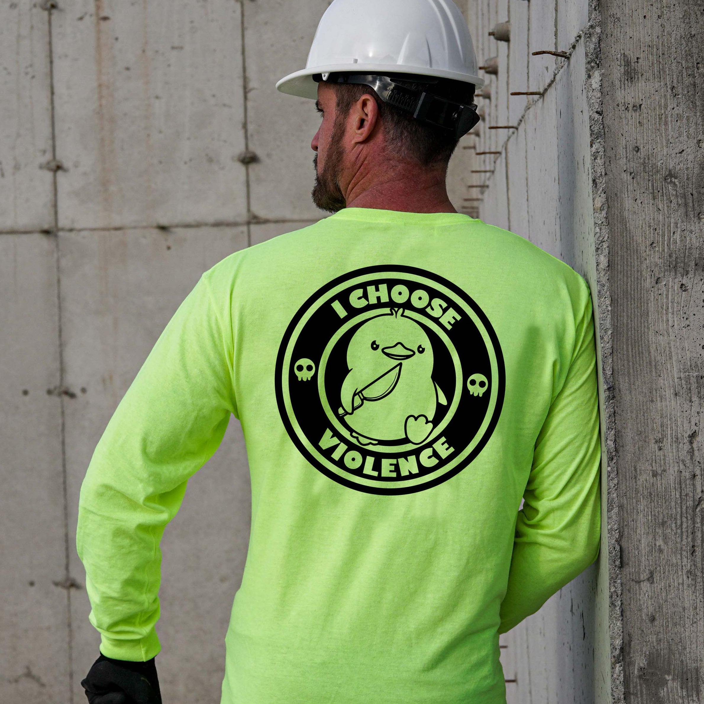 Violence - Long Sleeve Hi-Vis T-Shirt