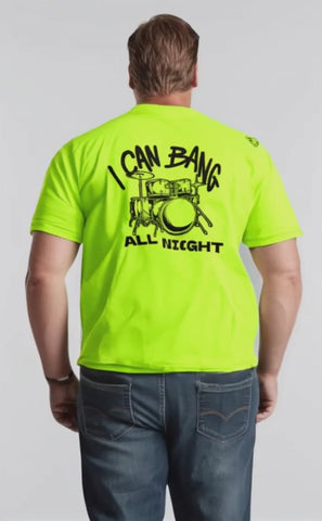 Bang All Night - Safety Yellow T-Shirt