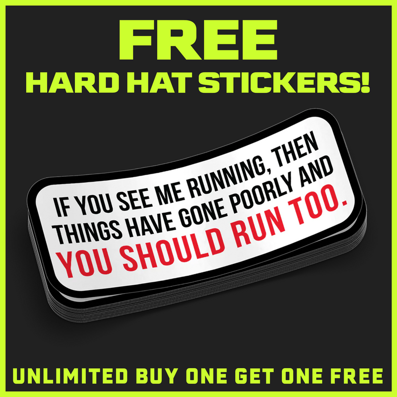 Run Hard Hat Decal